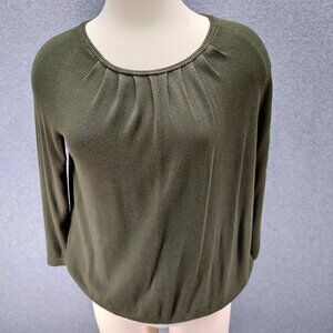 Banana Republic Womens Green Pleated Knit Top Size S